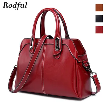 Rodful oil wax leather handbags women genuine leather bag ladies shoulder bag female vintage retro messenger hand bag wine black
Rodful oil wax leather handbags women genuine leather bag ladies shoulder bag female vintage retro messenger hand bag wine black
