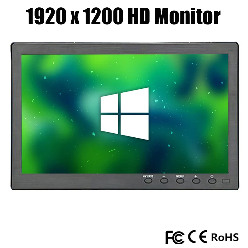 10.1" Mini LCD Monitor 1920x1200 Computer HD Display Color IPS Screen 2 Channel Video In Security Monitor With Speaker HDMI VGA
10.1" Mini LCD Monitor 1920x1200 Computer HD Display Color IPS Screen 2 Channel Video In Security Monitor With Speaker HDMI VGA