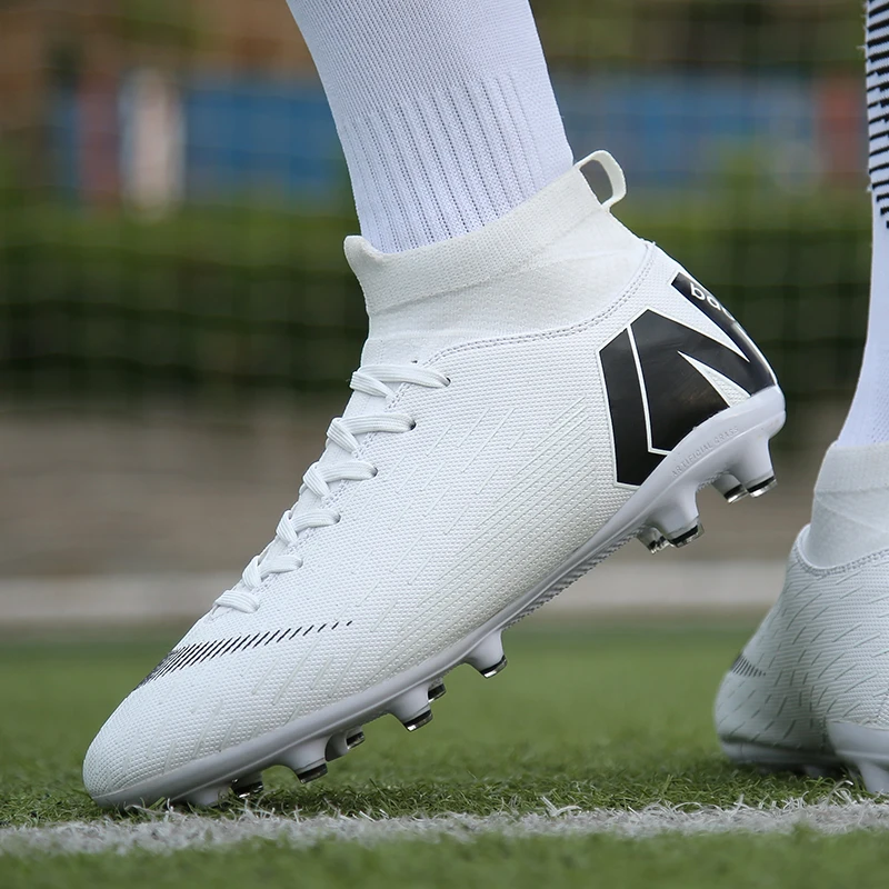 Men's Soccer Cleats High Ankle Football Shoes HTB1GWr7bhv1gK0jSZFFq6z0sXXan.jpg - Men's Soccer Cleats High Ankle Football Shoes