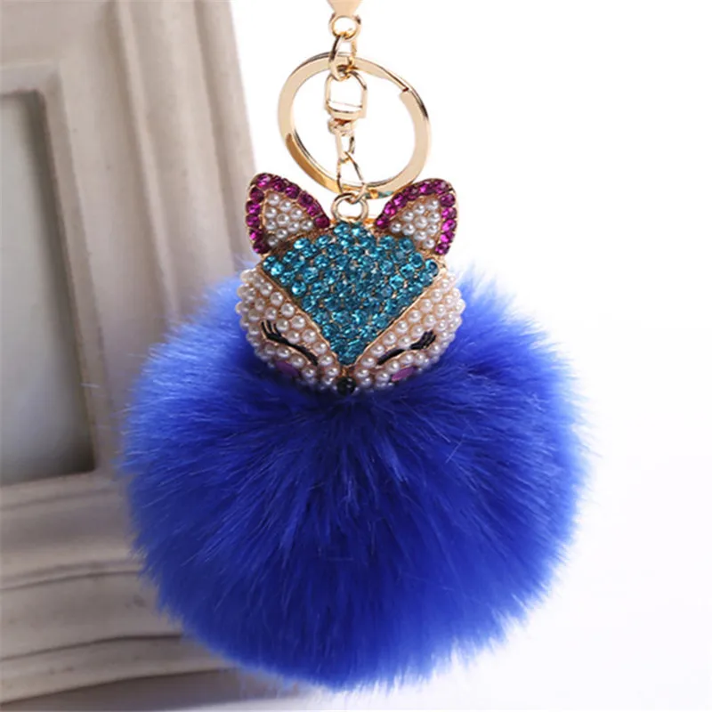 Fancy&Fantasy New Rabbit 8cm Fur Ball Keychain Fox Head Inlay Pearl Rhinestone Car Key Chain Handbag Key Ring Delicate
Fancy&Fantasy New Rabbit 8cm Fur Ball Keychain Fox Head Inlay Pearl Rhinestone Car Key Chain Handbag Key Ring Delicate