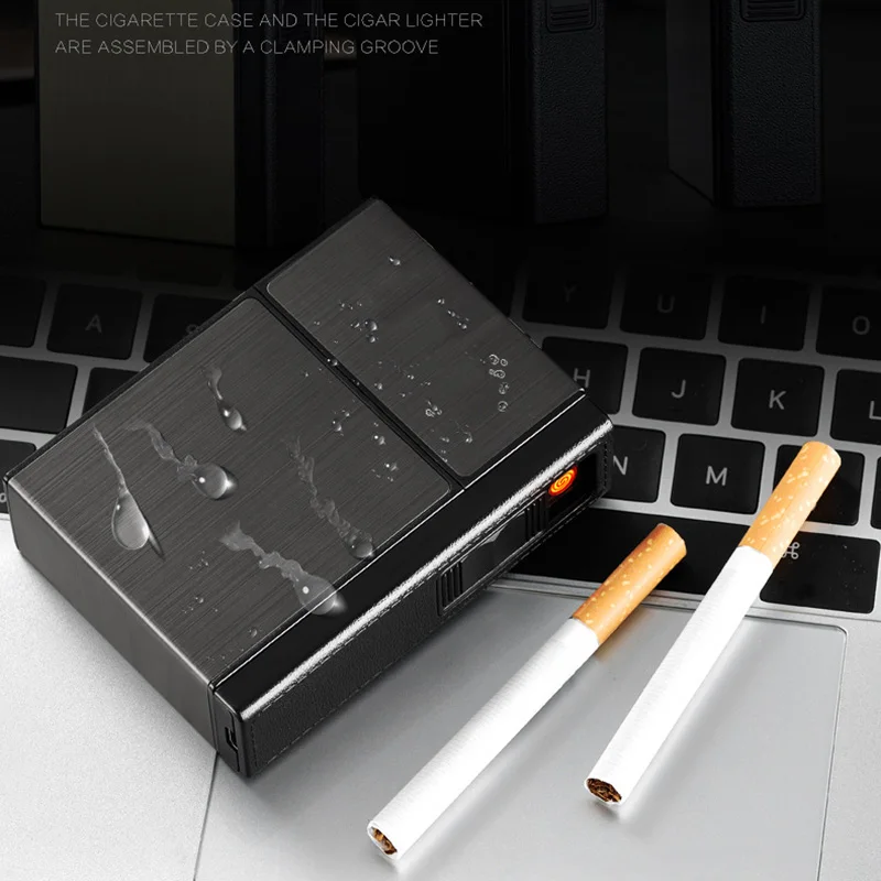 USB Rechargeable Smoking Cigarettes Box Portable Cigarette Box With Lighters Windproof Holder Lighter Gift Hogard
USB Rechargeable Smoking Cigarettes Box Portable Cigarette Box With Lighters Windproof Holder Lighter Gift Hogard