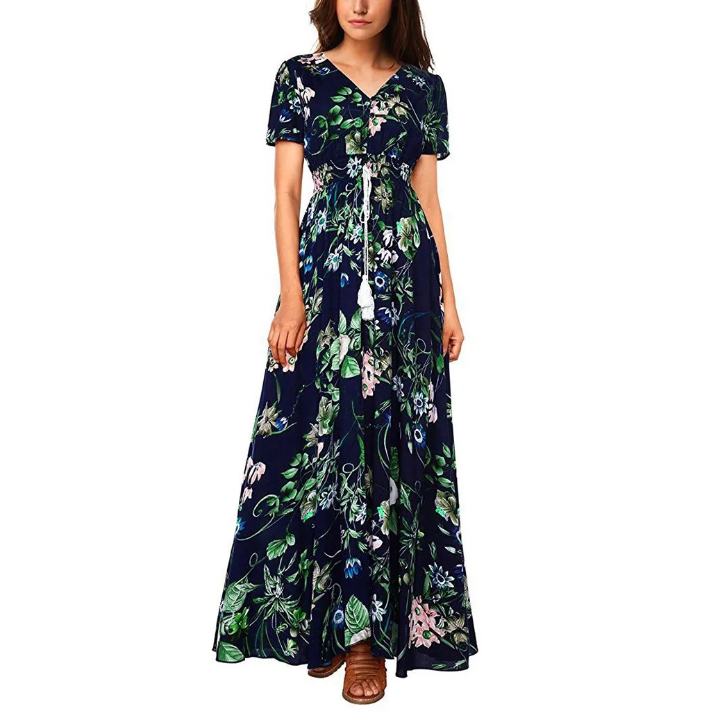 FREE OSTRICH Women Dress Cotton Floral Printed Button Up Short Sleeve Split Flowy Party Blue Trend Elegant Summer Long Dress
FREE OSTRICH Women Dress Cotton Floral Printed Button Up Short Sleeve Split Flowy Party Blue Trend Elegant Summer Long Dress