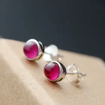 2020 fashion jewelry silver silver s925 sterling silver earrings with tremella nails red corundum female model
2020 fashion jewelry silver silver s925 sterling silver earrings with tremella nails red corundum female model