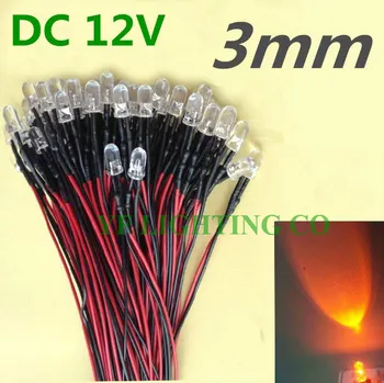 Hot sale 100pcs Pre wired 3mm Bright Orange LEDs Bulb 20cm Prewired 12V LED Lamp
Hot sale 100pcs Pre wired 3mm Bright Orange LEDs Bulb 20cm Prewired 12V LED Lamp