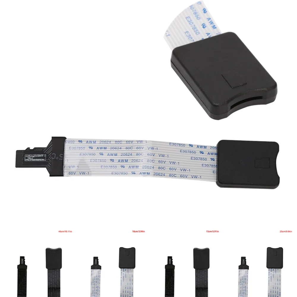 TF Male To MicroSD Female Card Reader Extension Adapter Cable Extender For Phone Car GPS TV 10/15/25/46cm
TF Male To MicroSD Female Card Reader Extension Adapter Cable Extender For Phone Car GPS TV 10/15/25/46cm