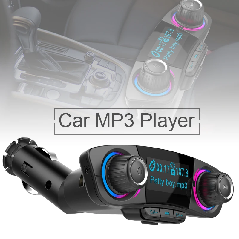 BT06 Bluetooth Universal FM Transmitter Dual-USB Audio Car MP3 Player Handsfree MP3 Support TF Card Quick Charge AUX
BT06 Bluetooth Universal FM Transmitter Dual-USB Audio Car MP3 Player Handsfree MP3 Support TF Card Quick Charge AUX