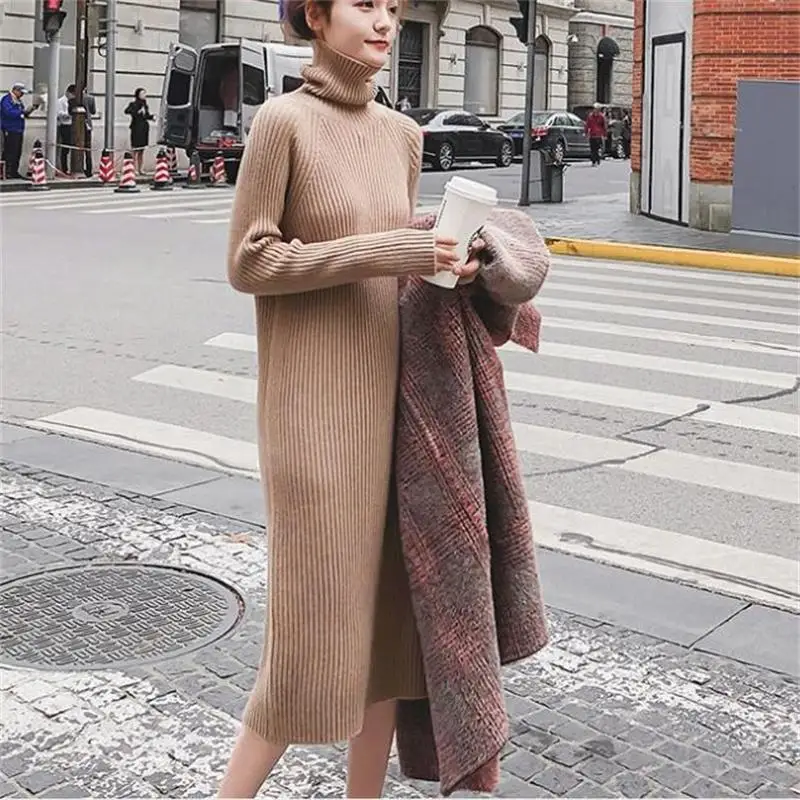 women's clothing 2019 new arrival spring autumn long style turtleneck knitted sweater dresses women casual slim bottom pullovers
women's clothing 2019 new arrival spring autumn long style turtleneck knitted sweater dresses women casual slim bottom pullovers
