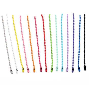 50pcs/lot (12cm) 2.4mm Colorful Ball Bead Chains Fits KeyRing/Key Chain/Dolls/Label Hand Tag Connector DIY Jewelry Making
50pcs/lot (12cm) 2.4mm Colorful Ball Bead Chains Fits KeyRing/Key Chain/Dolls/Label Hand Tag Connector DIY Jewelry Making