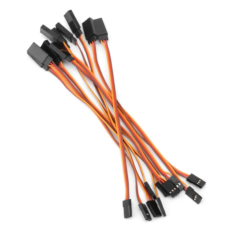 100pcs 15cm Male to Female JR Plug RC Servo Extension Lead Wire Cable 150mm