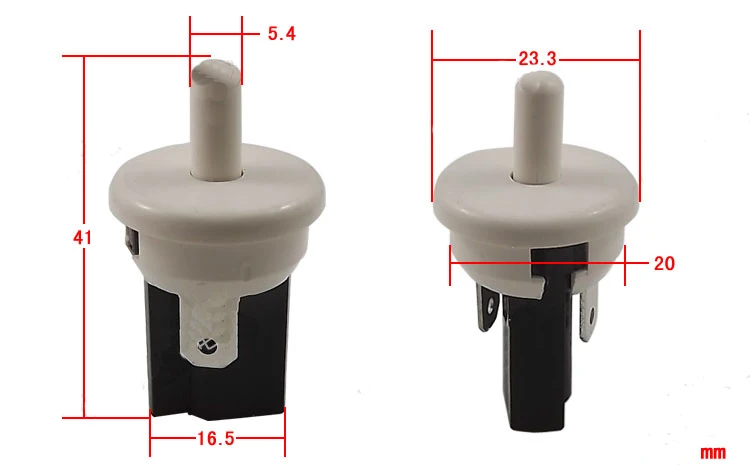 5PCS ON-OFF 5A 125VAC Round PushButton Switch Refrigerator Switch PBS-05