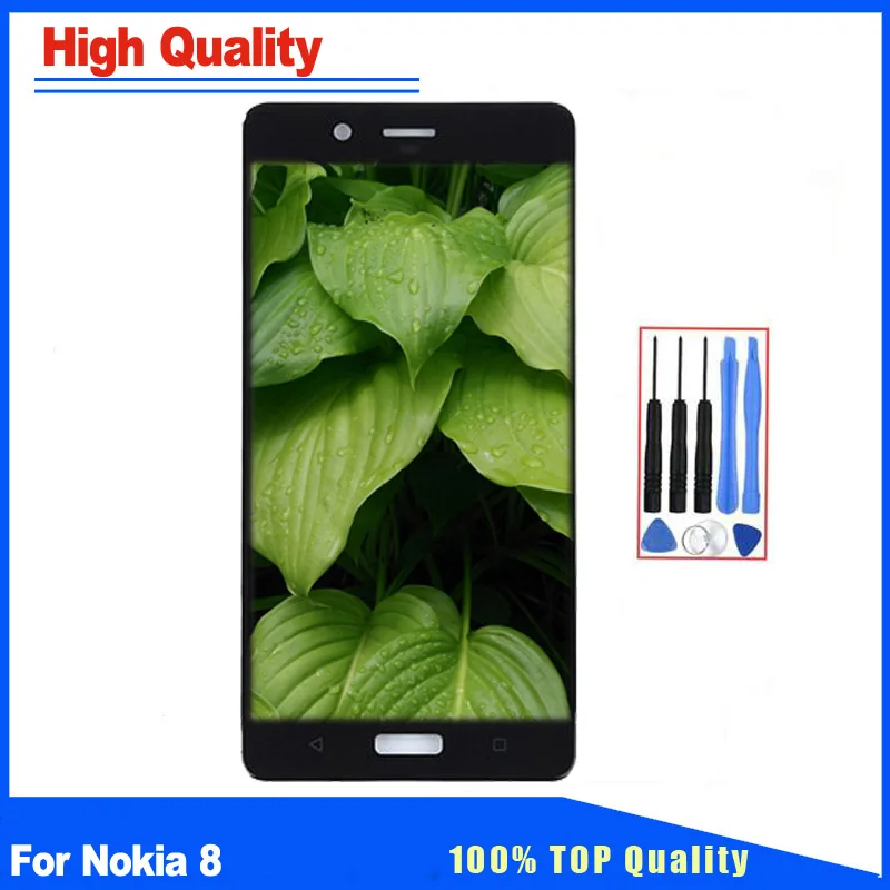 5.3" Repalcement Parts For Nokia 8 LCD Display Touch Screen Digitizer Full Assembly For Nokia 8 2017 TA-1004 TA-1052 TA-1012
5.3" Repalcement Parts For Nokia 8 LCD Display Touch Screen Digitizer Full Assembly For Nokia 8 2017 TA-1004 TA-1052 TA-1012