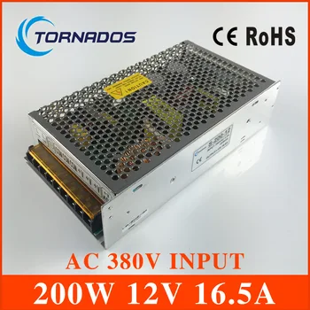 380VAC input 12V 16.5A output 200W high reliability industrial switch power supply AC-DC Converter S-200-12
380VAC input 12V 16.5A output 200W high reliability industrial switch power supply AC-DC Converter S-200-12