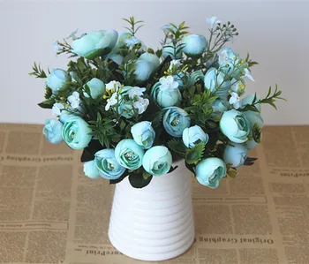 10PCS/ fork 10 head spring tea rose flowers floral decoration of the living room Home Furnishing simulation
10PCS/ fork 10 head spring tea rose flowers floral decoration of the living room Home Furnishing simulation