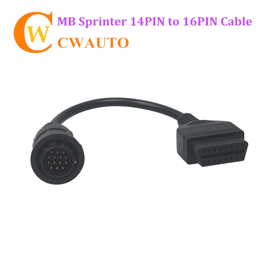 MB Sprinter 14Pin to 16Pin Adaptor for Connect and Test by OBD2 Diagnostic Scanners
MB Sprinter 14Pin to 16Pin Adaptor for Connect and Test by OBD2 Diagnostic Scanners
