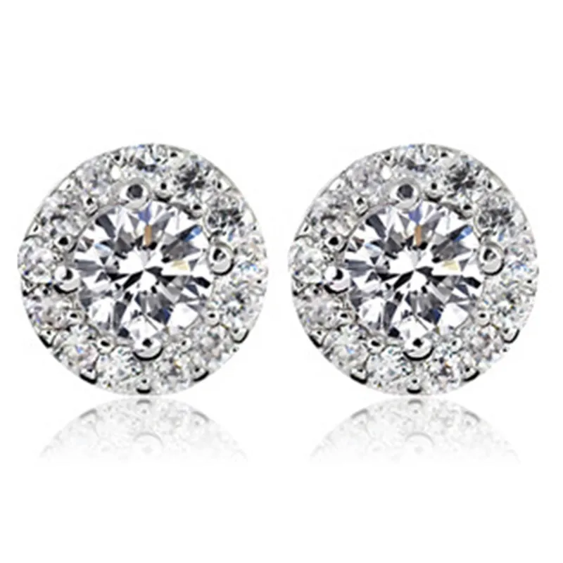 925 sterling silver Stud earrings circular Set auger Women fashion jewelry wholesale
925 sterling silver Stud earrings circular Set auger Women fashion jewelry wholesale