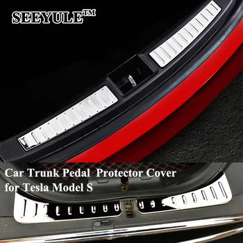 1 pair SEEYULE Car Front Rear Trunk Trim Pedal Protector Cover Stainless Steel Chromed Scuff Pedal for Tesla Model S Accessories
1 pair SEEYULE Car Front Rear Trunk Trim Pedal Protector Cover Stainless Steel Chromed Scuff Pedal for Tesla Model S Accessories