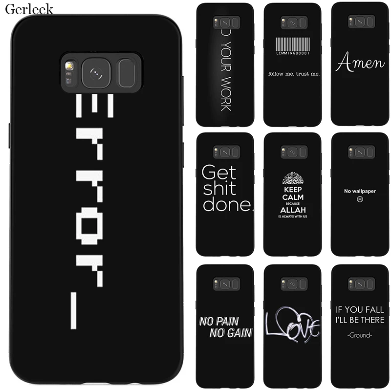 Silicone Mobile Phone Case For Samsung S6 S7 Edge S8 S9 S10 Plus Note 8 9 M10 M20 M30 M40 Cover Black Minimalist Text Shell Bag
Silicone Mobile Phone Case For Samsung S6 S7 Edge S8 S9 S10 Plus Note 8 9 M10 M20 M30 M40 Cover Black Minimalist Text Shell Bag