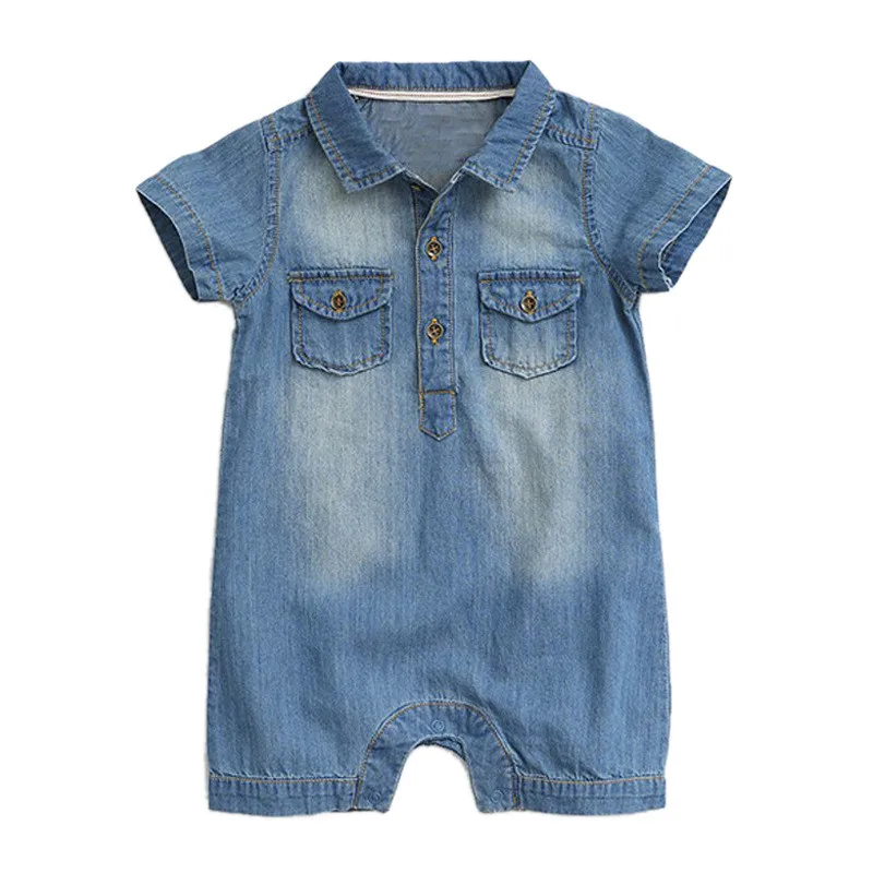 2019 Summer New Style Short Sleeve Baby Rompers Denim Cotton Newborn Body Suit Baby Boys Rompers Fashion Baby Clothes
2019 Summer New Style Short Sleeve Baby Rompers Denim Cotton Newborn Body Suit Baby Boys Rompers Fashion Baby Clothes