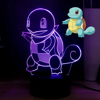 3D Visual Lamp New Lovely Jenny Tortoise Pokemon RGB 7 Color Change LED Night Light Novel Atmosphere Bedside Lamp Kids Boy Toys
3D Visual Lamp New Lovely Jenny Tortoise Pokemon RGB 7 Color Change LED Night Light Novel Atmosphere Bedside Lamp Kids Boy Toys