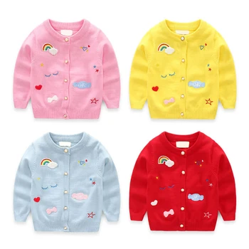 2017 New Baby Girls Cardigan Sweater Embroidery Rainbow Cloud Clothing Kids European Style Fashion Girls Sweaters Clothing
2017 New Baby Girls Cardigan Sweater Embroidery Rainbow Cloud Clothing Kids European Style Fashion Girls Sweaters Clothing