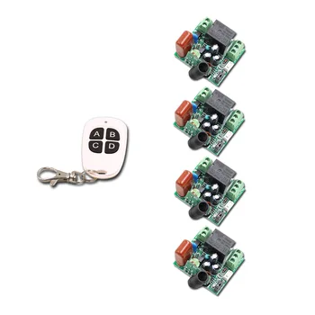 ABCD Key Receiver&Transmitter RF Wireless Mini 220V Remote Control Switch 1CH Interruptor 10A Light Lamp LED SMD 315/433
ABCD Key Receiver&Transmitter RF Wireless Mini 220V Remote Control Switch 1CH Interruptor 10A Light Lamp LED SMD 315/433