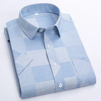 NIGRITY 2019 New Summer Men's Short Sleeve Plaid Slim Fit Shirt Fashion Soft Smart Casual Shirt Comfortable Plus Size S-4XL
NIGRITY 2019 New Summer Men's Short Sleeve Plaid Slim Fit Shirt Fashion Soft Smart Casual Shirt Comfortable Plus Size S-4XL