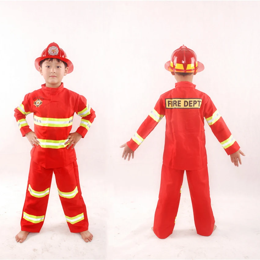 100-160cm Children Halloween Firefighter Cosplay Costumes Family Wear Fireman Army Suit Uniform Boys Jackets with Helmet Toys
100-160cm Children Halloween Firefighter Cosplay Costumes Family Wear Fireman Army Suit Uniform Boys Jackets with Helmet Toys