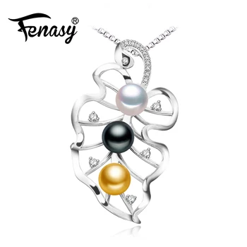 FENASY 925 sterling silver black golden three Pearl bead necklace leaves chain necklace,fine jewelry necklace for women for love
FENASY 925 sterling silver black golden three Pearl bead necklace leaves chain necklace,fine jewelry necklace for women for love