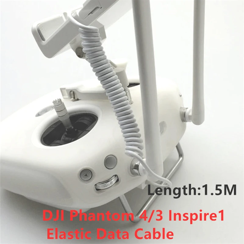 Description Picture 2 of item90cm Elastic Data USB Cable Remote control Connector for Android Phone Line for DJI Phantom 4/3 Inspire1 Drone accessories