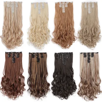 AISI BEAUTY 8 Pcs/set 18 Clips Long Wavy Synthetic Clips In Hair Extensions For Women Hairpieces Black Brown Fake Hair Natural
AISI BEAUTY 8 Pcs/set 18 Clips Long Wavy Synthetic Clips In Hair Extensions For Women Hairpieces Black Brown Fake Hair Natural