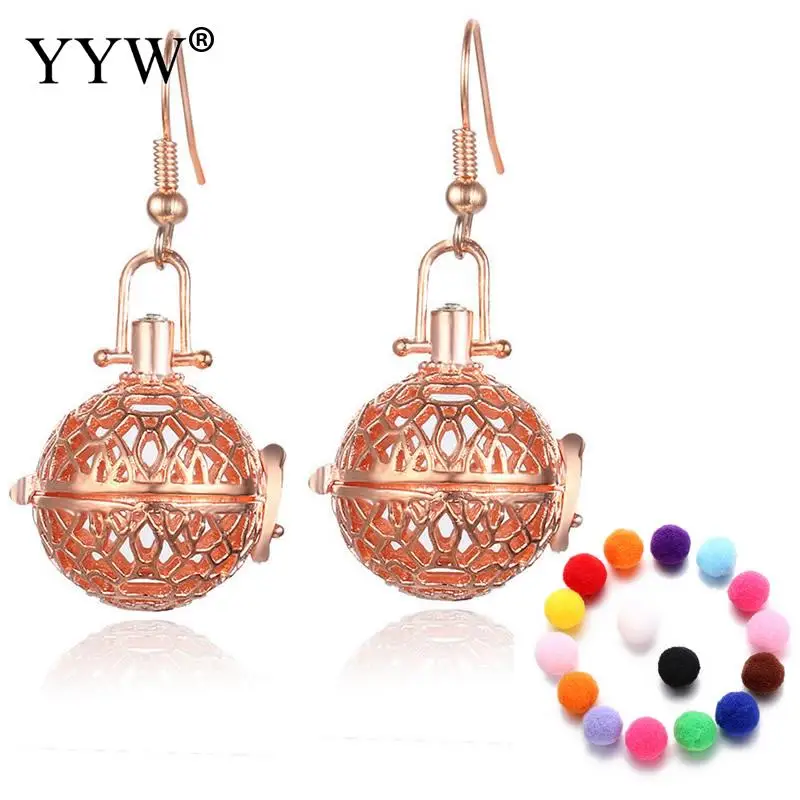 New Essential Oil Diffuser Earring Locket for Woman Harmony Ball Earring Brass hollow Parfum Women Perfume
New Essential Oil Diffuser Earring Locket for Woman Harmony Ball Earring Brass hollow Parfum Women Perfume