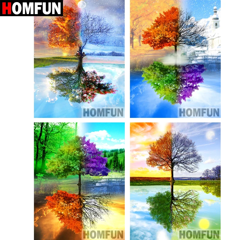 HOMFUN 5D DIY Diamond Painting Full Square/Round Drill "Four Seasons Tree" 3D Embroidery Cross Stitch gift Home Decor A07947
HOMFUN 5D DIY Diamond Painting Full Square/Round Drill "Four Seasons Tree" 3D Embroidery Cross Stitch gift Home Decor A07947