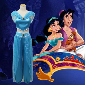 Adult women Anime Aladdin Princess Jasmine Cosplay Costume Halloween Party Costume Set Sexy jasmine Belly Dance Costume cosplay
Adult women Anime Aladdin Princess Jasmine Cosplay Costume Halloween Party Costume Set Sexy jasmine Belly Dance Costume cosplay