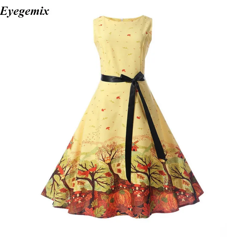 Women Dress New Arrival 2018 Fall Tree Floral Butterfly Print Vintage O-neck A Line Dresses 50s 60s Retro Big Swing Party Dress
Women Dress New Arrival 2018 Fall Tree Floral Butterfly Print Vintage O-neck A Line Dresses 50s 60s Retro Big Swing Party Dress