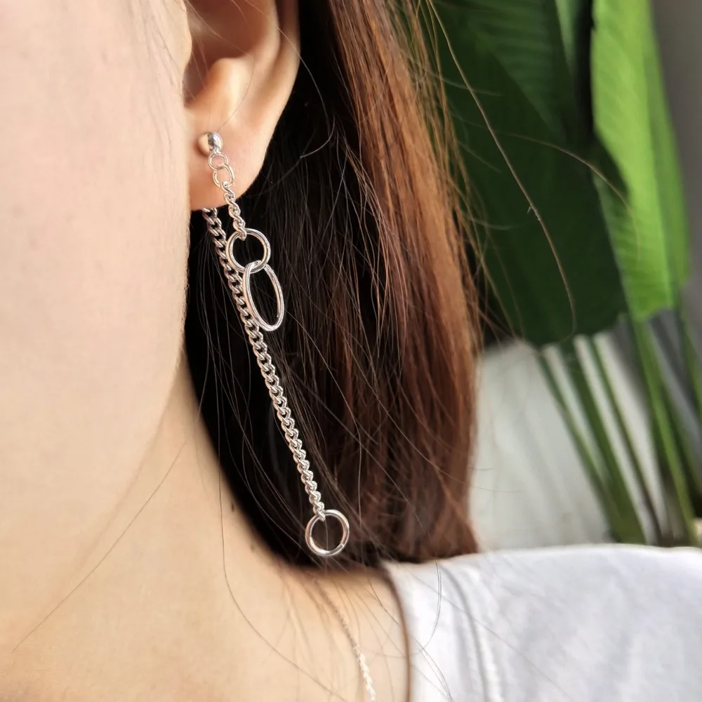 1pair 100% Authentic 925 Sterling silver Lucky Circles & Chain dangle long Earrings Tassel Fine jEWELRY Women C-C568
1pair 100% Authentic 925 Sterling silver Lucky Circles & Chain dangle long Earrings Tassel Fine jEWELRY Women C-C568