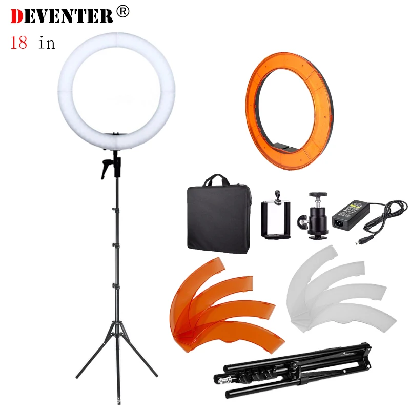 Photo Studio RL-18in Ring Light 240 LED with Light Stand 85W 5500K Photographic Lighting Color Filter Youtube Video Shooting
Photo Studio RL-18in Ring Light 240 LED with Light Stand 85W 5500K Photographic Lighting Color Filter Youtube Video Shooting