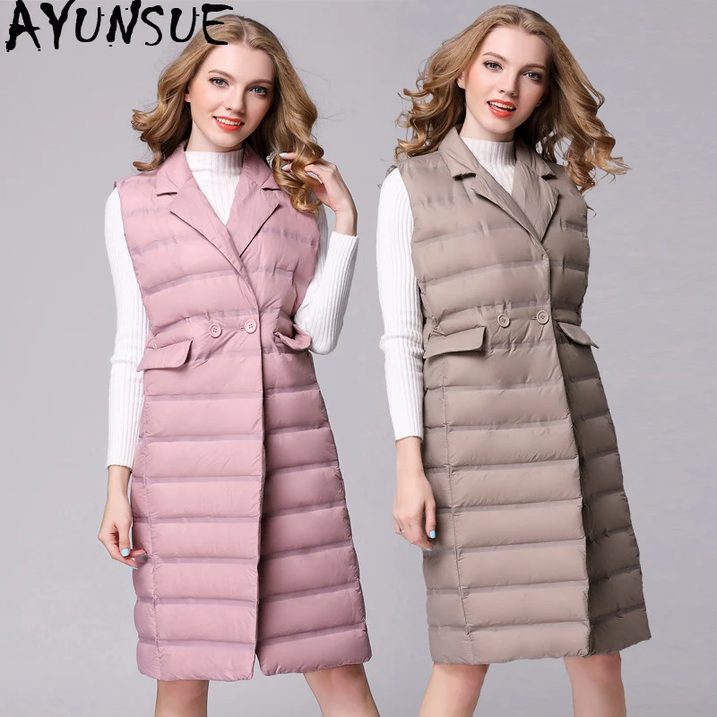 AYUNSUE Long Ultra Light Down Jacket Women Autumn Winter Coat Vest Sleeveless Puffer Down Jackets for Women K-6063 KJ2677
AYUNSUE Long Ultra Light Down Jacket Women Autumn Winter Coat Vest Sleeveless Puffer Down Jackets for Women K-6063 KJ2677