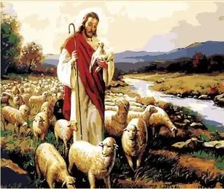 Jesus shepherd figure painting paint by numbers DIY Hand-painted canvas oil paintings for home decor
Jesus shepherd figure painting paint by numbers DIY Hand-painted canvas oil paintings for home decor