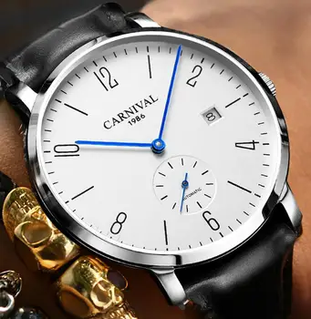 Carnival Men's Automatic Watch Introduction Ultra-thin Small Seconds Dial Luxury Mechanical Case Business Casual Watch
Carnival Men's Automatic Watch Introduction Ultra-thin Small Seconds Dial Luxury Mechanical Case Business Casual Watch