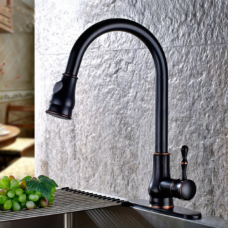 Black Kitchen Faucet Pull Out  (5)