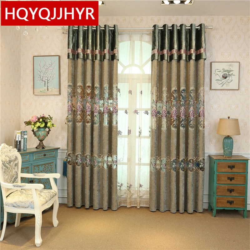 High-grade embroidered villa curtains for Living Room windows classic luxury high-end custom European curtains for Bedroom 
High-grade embroidered villa curtains for Living Room windows classic luxury high-end custom European curtains for Bedroom
