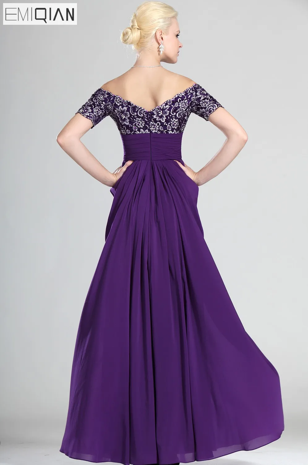 Snowskite Womens Sweetheart Purple Chiffon Mother of Bridal Dress with Lace Jacket Snowskite Womens Sweetheart Purple Chiffon Mother of Bridal Dress with Lace Jacket
