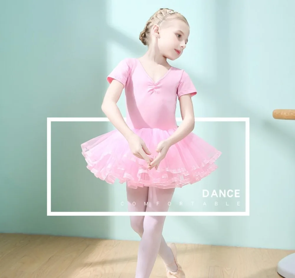 Children's Dance Dresses Summer Short-sleeved Girls Ballet Skirt Little Girls Practice Gongfu Dance Skirt
Children's Dance Dresses Summer Short-sleeved Girls Ballet Skirt Little Girls Practice Gongfu Dance Skirt