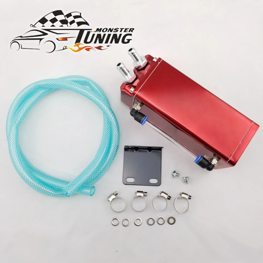 Tuning Monster Universal Aluminum Square 10mm Engine Oil Catch Tank Can Reservoir 7"x3"x2.5" Red Blue Silver Black With logo
Tuning Monster Universal Aluminum Square 10mm Engine Oil Catch Tank Can Reservoir 7"x3"x2.5" Red Blue Silver Black With logo