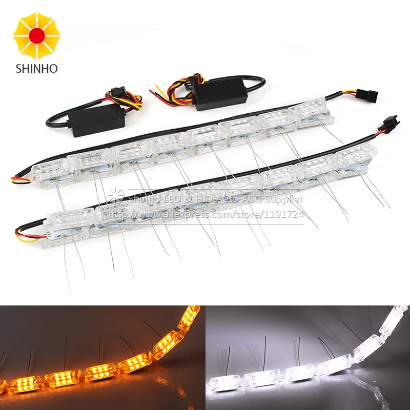 2pcs/Lost 50CM High Power 12W White Yellow Flexible Switchback Daylight Universal DRL Light LED Daytime Running Lamps Kit
2pcs/Lost 50CM High Power 12W White Yellow Flexible Switchback Daylight Universal DRL Light LED Daytime Running Lamps Kit