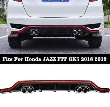 High Quality ABS Chrome finish Car Rear Bumper Lip Spoiler Diffuser Cover Fits For Honda JAZZ FIT GK5 2018 2019 BY EMS
High Quality ABS Chrome finish Car Rear Bumper Lip Spoiler Diffuser Cover Fits For Honda JAZZ FIT GK5 2018 2019 BY EMS