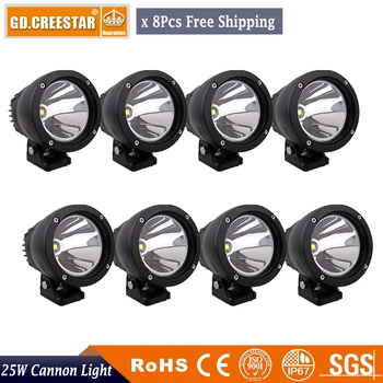 25W Led Light Cannon Spotlight 12V 24V LED 4.5" 25 Watt COB LED Light Cannon Spot Beam For Wrangler GMC Truck SUV off road x8pcs
25W Led Light Cannon Spotlight 12V 24V LED 4.5" 25 Watt COB LED Light Cannon Spot Beam For Wrangler GMC Truck SUV off road x8pcs