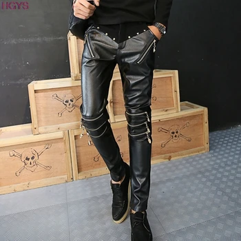 2019 men's cultivate one's morality in spring and summer fashion leather pants locomotive foot trousers PU leather pants
2019 men's cultivate one's morality in spring and summer fashion leather pants locomotive foot trousers PU leather pants