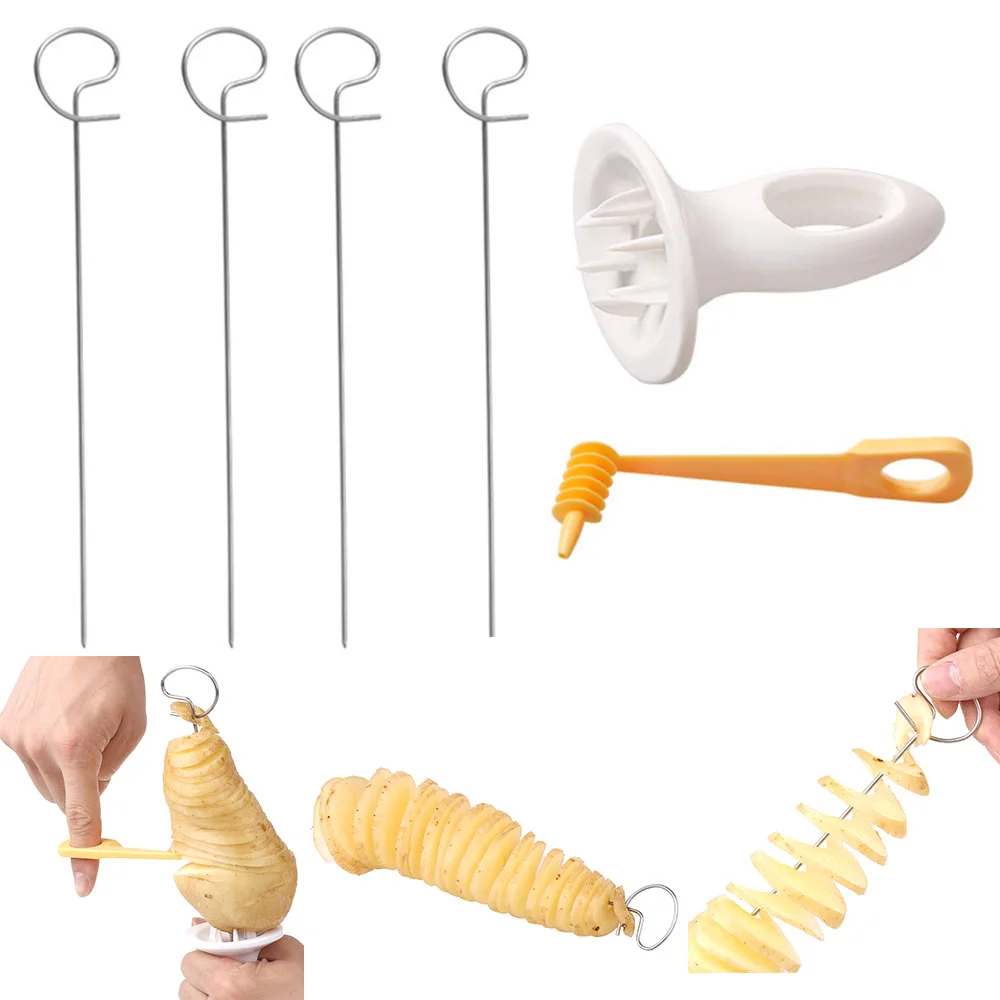 1Set Potato Spiral Cutter Manual Spiral Screw Slicer Plastic +4 Steel Wire Carrot Cucumber Vegetables Spiral Knife Cooking Tool
1Set Potato Spiral Cutter Manual Spiral Screw Slicer Plastic +4 Steel Wire Carrot Cucumber Vegetables Spiral Knife Cooking Tool