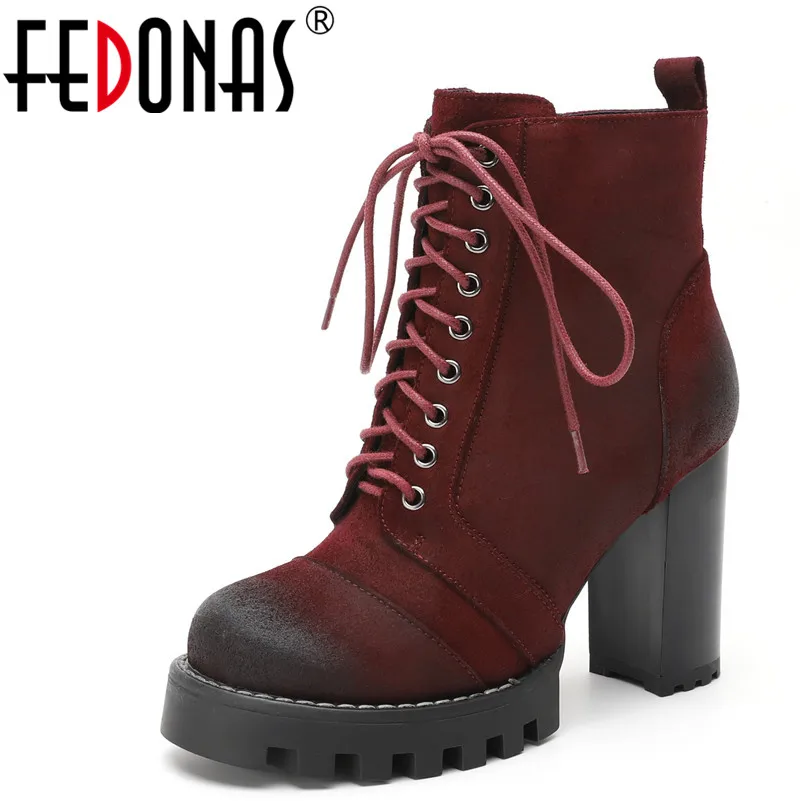 FEDONAS New Women Ankle Boots Cow Suede High Heels Shoes Autumn Winter Warm Cross-tied Party Shoes Woman Platforms Office Pumps
FEDONAS New Women Ankle Boots Cow Suede High Heels Shoes Autumn Winter Warm Cross-tied Party Shoes Woman Platforms Office Pumps